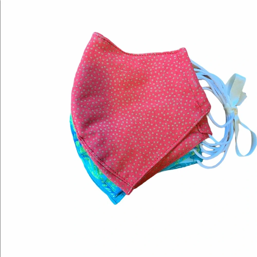 Handmade Bright Face Masks Bundle of 4 Adult Reusable Double Layer Multicolor